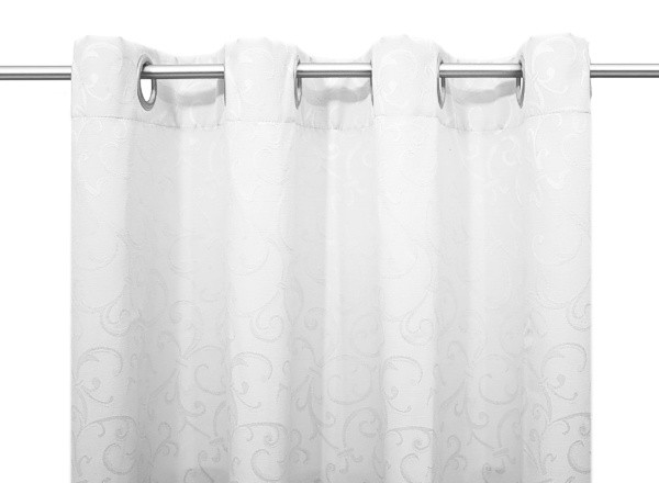 Ösenvorhang Ösen Vorhang Gardine Jacquard 245x140 weiss blickdicht | eBay
